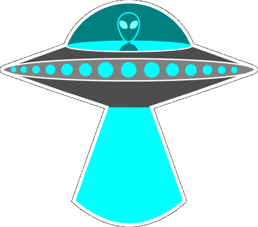 UFO Icon With Beam